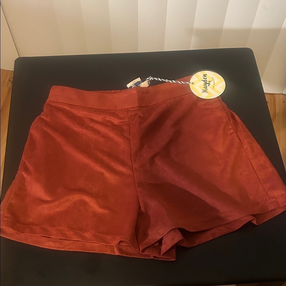 Hayden Women's High Waist Rust Shorts